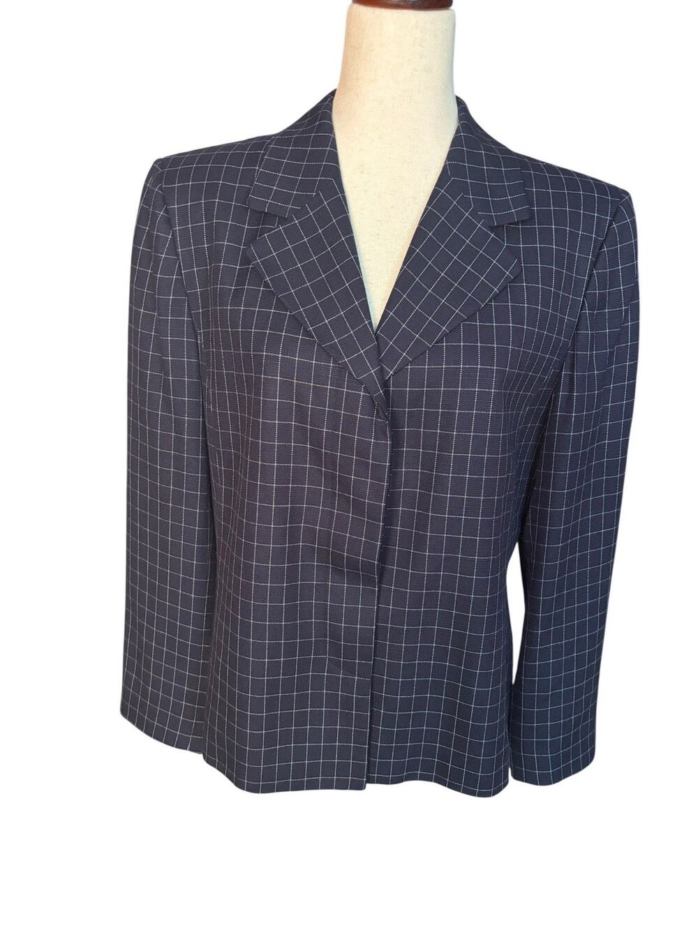 Pendleton Womens Size 12 Petite Blue Long Sleeve Blazer Jacket